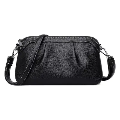 Black Crossbody Bag for Women Korean Style Soft Leather