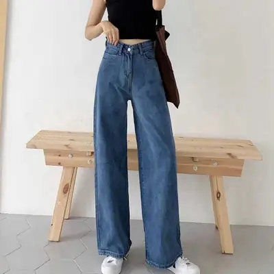 Women High Waist Wide Leg Pants Tan 2025