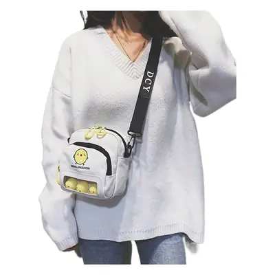 Yellow Cartoon Chicken Bag for Women, Korean Style, Shoulder & Crossbody, 1 Pc