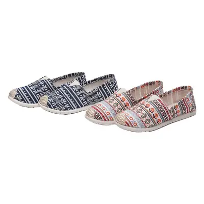 Women's Black Low-Top Canvas Slip-On Shoes