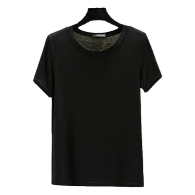 Women's Modal T-Shirt Summer Loose Fit Round Neck