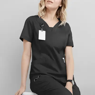 Women's Short Sleeve T-Shirt for Hand Washing Work Nurse Surgeon