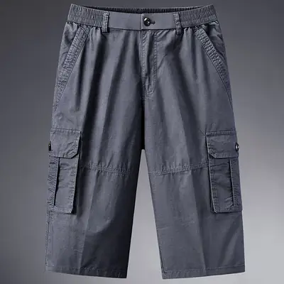 Men's Olive Green Cargo Pants with 4 Pocket Design