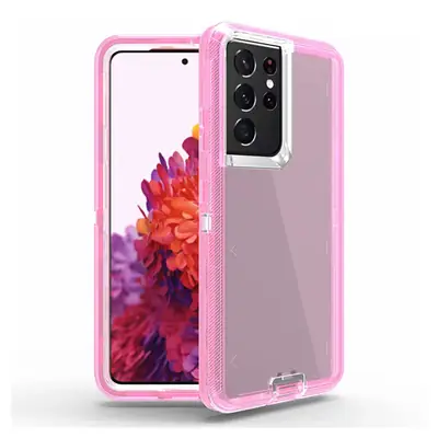 Transparent 3-In-1 Mobile Phone Case for Samsung S24 S22 S21 S20 Ultra S23 Plus