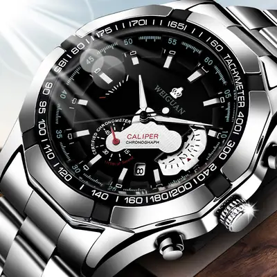 New Waterproof Luminous Automatic Men's Watch Men's Student Korean Style Fashionable Quartz Watch Aggressive Men's Watch