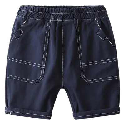 Kids Green Cotton Shorts 2024 Summer Casual Pants