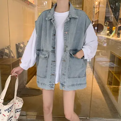 Denim Vest Vest Jacket Women Sleeveless Autumn Wear