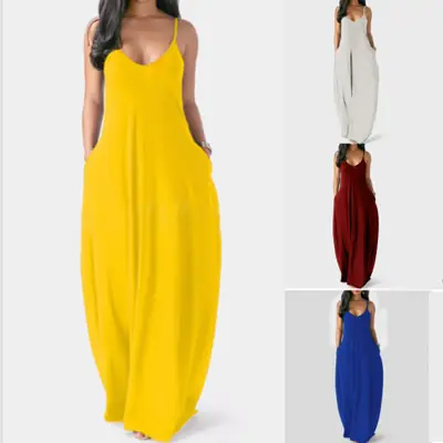 Women's Orange Long Sleeve V-Neck Dress Large