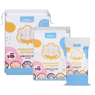 Double Effect Cotton Makeup Remover 222 Pcs