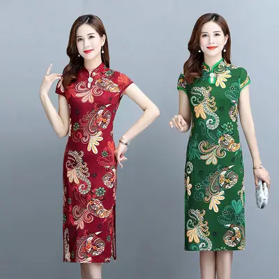 Green Floral Midi Dress for Plus Size Summer Wear