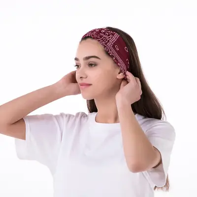Blue Paisley Hair Band for Women Casual Makeup Wash