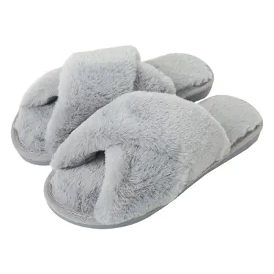 New plush slippers women's foreign trade cross-section fluffy slippers Amazon cross-border leisure warm cotton slippers manufacturers
