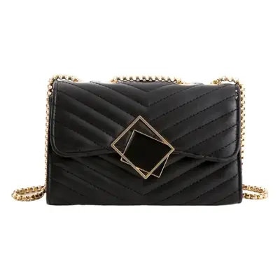 Xiaoxiang Rhombus Chain Bag Black White Embroidered Shoulder Crossbody