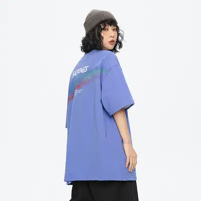 Han Lu Rainbow Spray Dye T-Shirt Men Pink