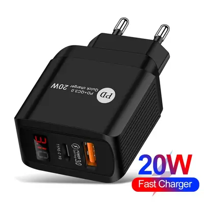 20WPD + QC Fast Charging Charger for Apple Android Mobile