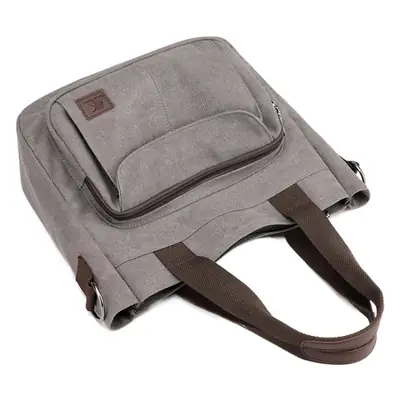 Large Capacity Women's Canvas Shoulder Bag Grey