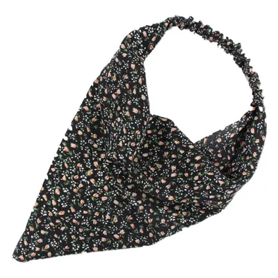 Women Printed Triangle Scarf Headband Elastic Dustproof