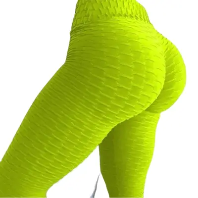 Pink Jacquard Stretch Plus Size Bubble Yoga Pants