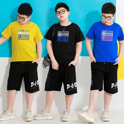 Fat Kids Shorts T-Shirt Set Medium Large Cotton Casual