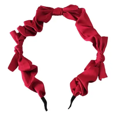 Korean Summer Bow Satin Hairbands Women Silk Headbands