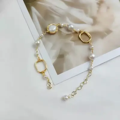 Natural Pearl Tassel Bracelet Elegant Versatile Sweater Chain