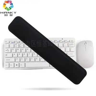 Black Memory Foam Wrist Keyboard Pad for Office Use