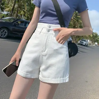 Women Denim Shorts Ultra High Waist 2022 Summer