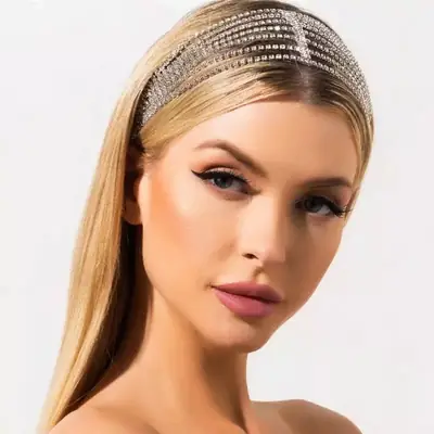 Princess Rhinestone Multi Layer Hair Band for Women