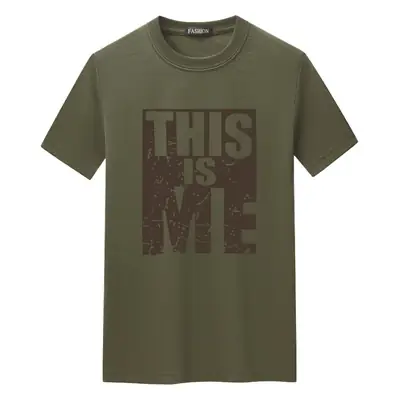 Men Orange Printed T-Shirt Short Sleeve Loose Fit