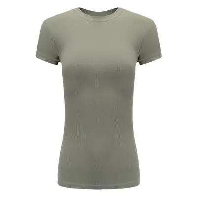 Women's Short Sleeve T-Shirt Olive Green Large