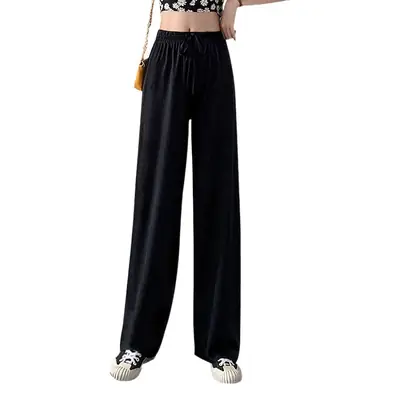 Ice Silk Wide-leg Pants Women Summer 2021