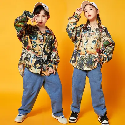 Girls Hip Hop Hip Hop Pants Light Blue Kids