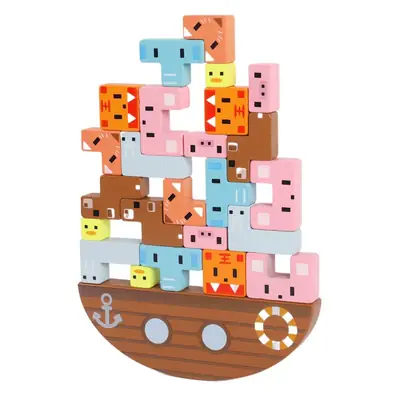 Wooden Stacked Balancing Toys for Kids Educational Play