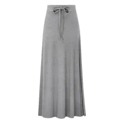 European Knitted Fat Waist Skirt for Women High Waist Lace Up