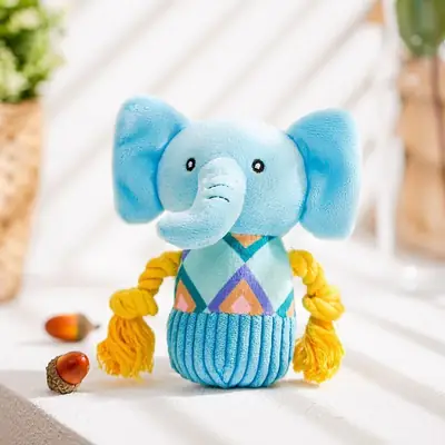 Pet Sound-Resistant, Bite-Resistant and Molar-Resistant Funny Toy for Cats to Relieve Boredom and Accompany Puppies and Kittens Teddy Plush Dog Toy