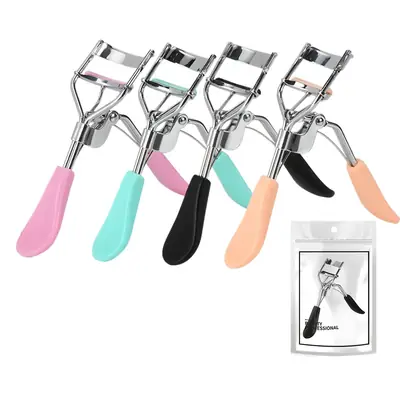 Chrome Eyelash Curler with Black Plastic Handle