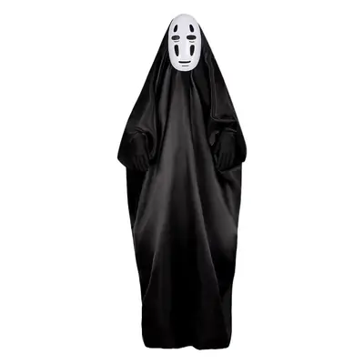 Ghost Mask & Black Cloak Cosplay Costume for Men Women