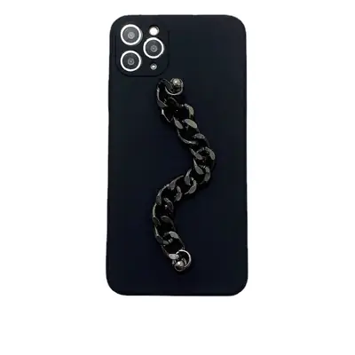 Black Matte iPhone Case with Drop Resistant Chain