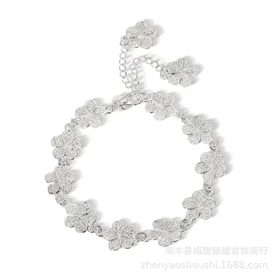 Silver Plated Hollow Butterfly Bracelet for Women
