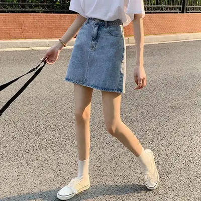 Women Denim High Waist Shorts Black 2021