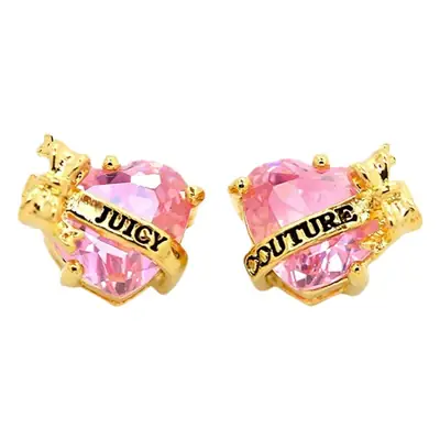 Juicy Heart Bow Zircon Earrings Korean Style Candy Color