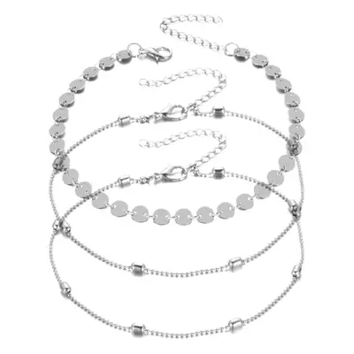European & American Cross-Country Retro Chain Anklet Set for Women