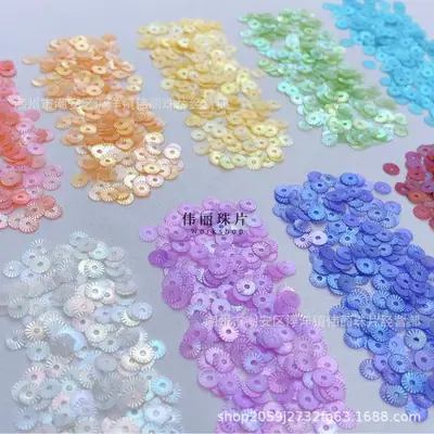 5mm French Embroidered Petal Buttons Set