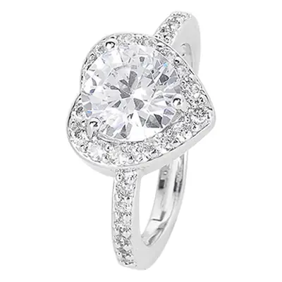 Cross-Border Hot Light Luxury Diamond Ring Women's Fashion Classic Six-Claw Ring One Carat Wedding Ring Couple Adjustable Ring Clothing accessories