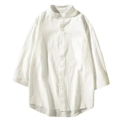 Men's Black Linen Short Sleeve Shirt