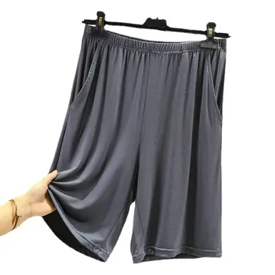Women's Grey Modal Shorts Plus Size Slimming