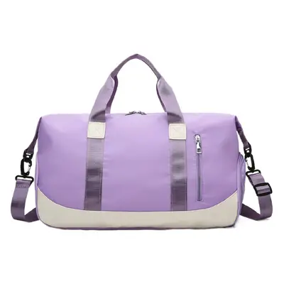Trendy Purple Gym Bag for Men Women Large Capacity