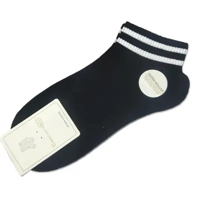Socks Autumn and Winter New Style Hook-And-Loop Student Socks Men's and Women's Sports Socks Double-Bar Socks Low-Rise Shallow Mouth Student Socks Wholesale