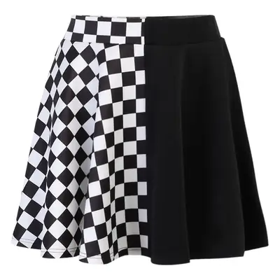 Black Houndstooth Checkered Skirt for Women Summer 2024