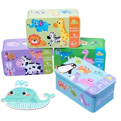 Cross-Border Animal Puzzle Gift Box for Kids